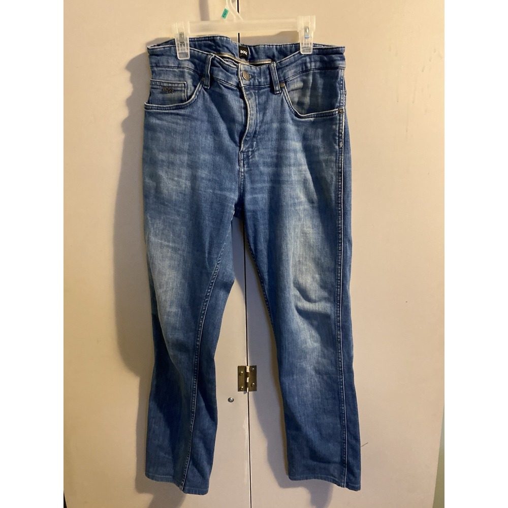 HUGO BOSS Cashmere Touch Jeans Men's 31x32 Made In Italy Candiani Denim Blue